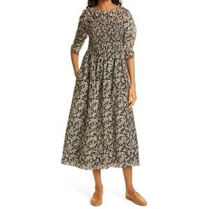 Rebecca Taylor Osaka Floral Midi Dress Sz XS